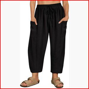 Plus Size Palazzo Harem Pants Drawstring Waist Wide Leg Casual Beach